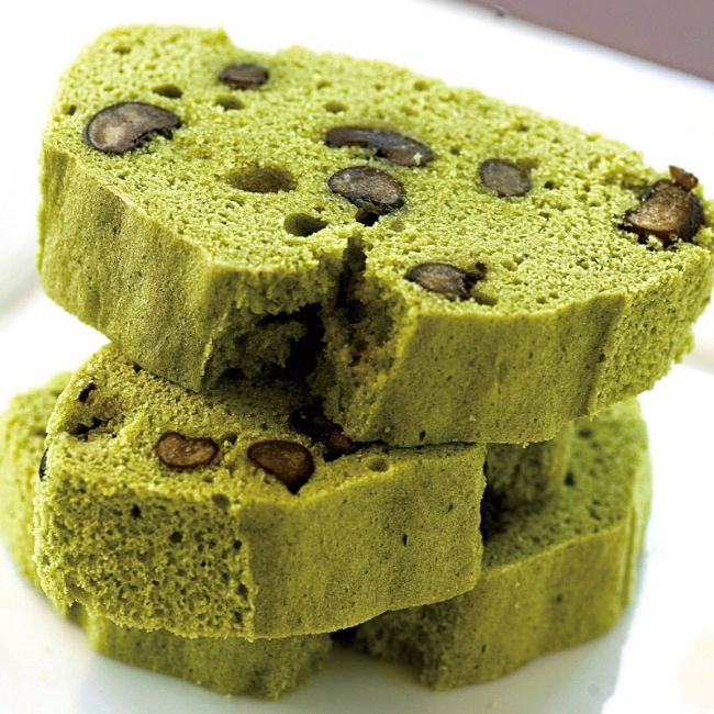 抹茶と小豆のケーキ